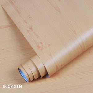 PVC wood grain wallpaper for Kitchen Films reconditioned clothes closet closet door furniture for home office Decor Wall Sticker