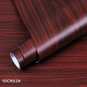 PVC wood grain wallpaper for Kitchen Films reconditioned clothes closet closet door furniture for home office Decor Wall Sticker