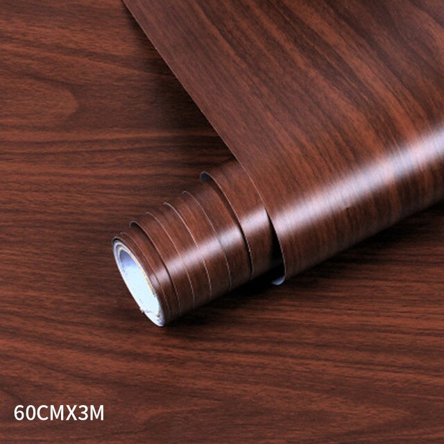 PVC wood grain wallpaper for Kitchen Films reconditioned clothes closet closet door furniture for home office Decor Wall Sticker