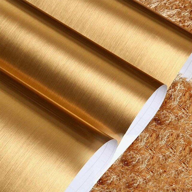 2/4m PVC Vinyl Stainless Steel Self adhesive Wallpaper for Kitchen Appliance Peel and Sticker Shelf Liner Adhesive Contact Paper