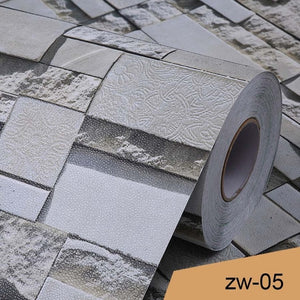 0.4x3M Modern 3D Wallpaper Vinyl Brick Pattern Bathroom Kitchen Waterproof Home Decor Wall Sticker Wallpapers For Living Room